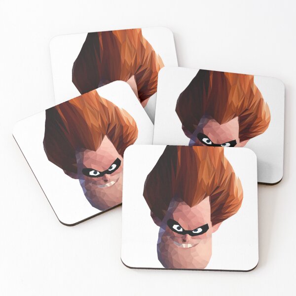 Item preview, ow Poly Red-Haired Villain with Mask - Geometric Mischievous Character Art designed and sold by OrangePoly.