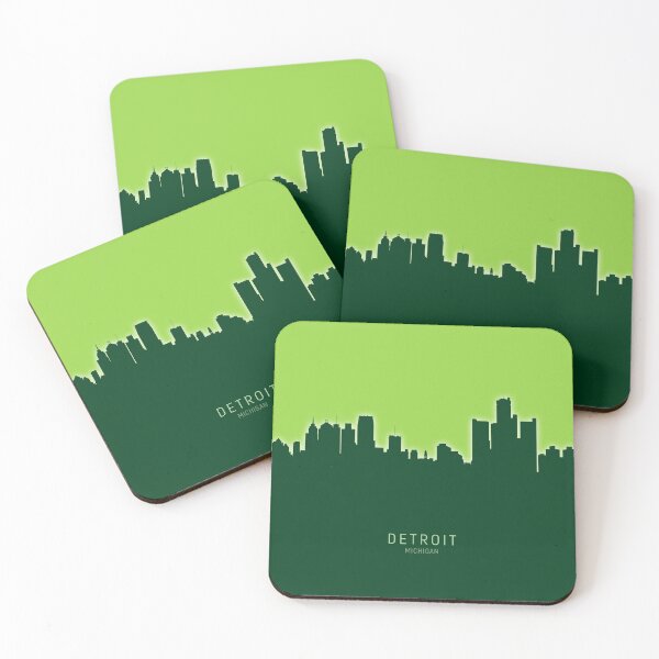 Aperçu de l'œuvre Detroit Michigan Skyline créée et vendue par ArtPrints.