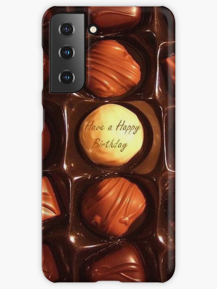 Coque Et Skin Adhesive Samsung Galaxy Boite De Chocolat De Joyeux Anniversaire Par Taiche Redbubble