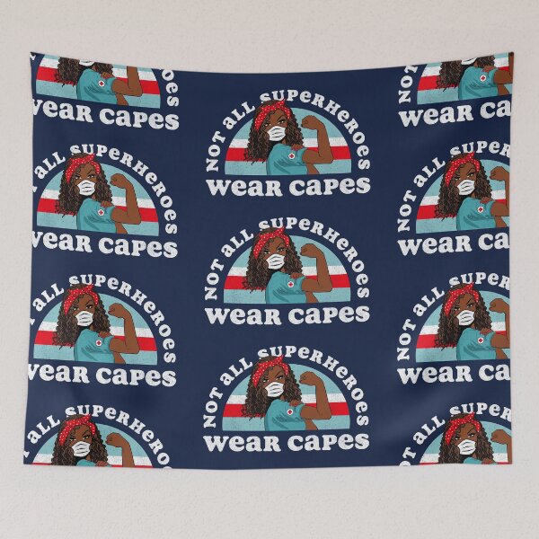 Item preview, Not all Superheroes Wear Capes  Black Nurse designed and sold by Tingsy.