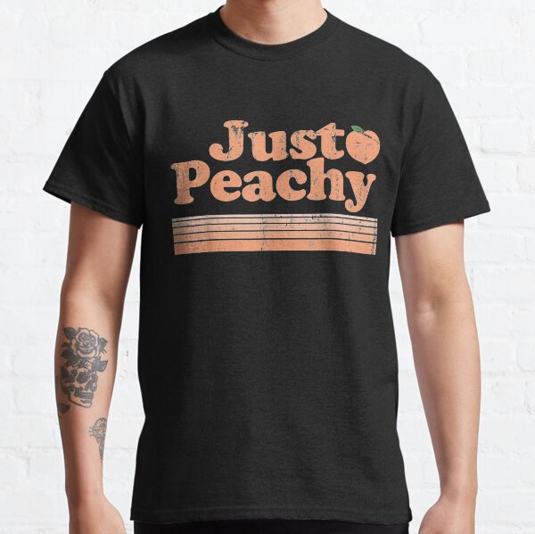 Just Peachy Retro 70s Georgia Peaches Summer Fruit Classic T-Shirt