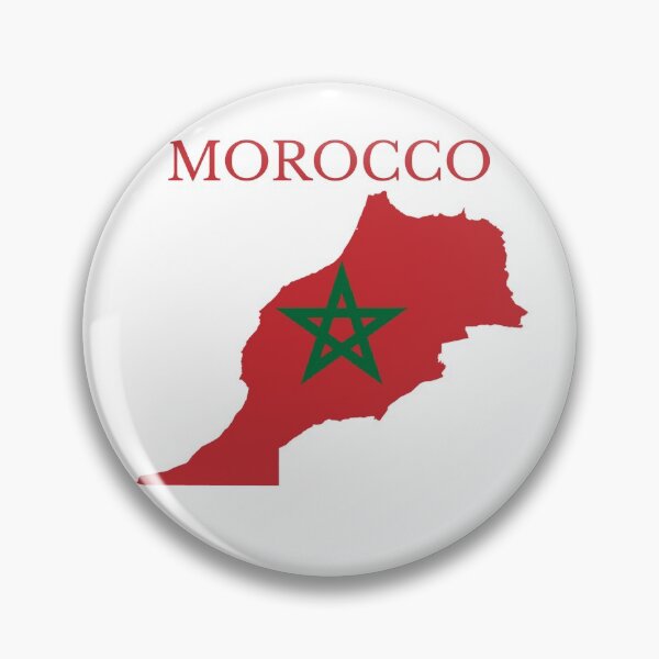 Item preview, Morocco Flag Map designed and sold by marosharaf.