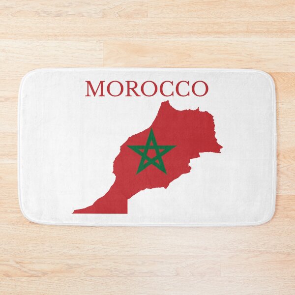 Item preview, Morocco Flag Map designed and sold by marosharaf.