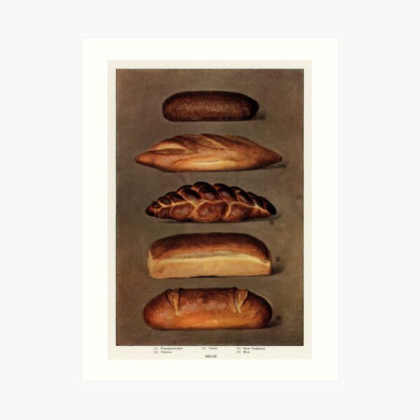 vintage bread poster A Art Print