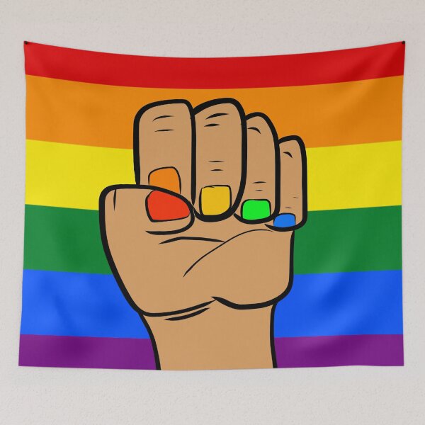 Item preview, Raised Fist Gay - Tan Hand designed and sold by pikafelix.