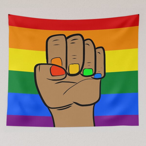 Item preview, Raised Fist Gay - Tan Hand designed and sold by pikafelix.