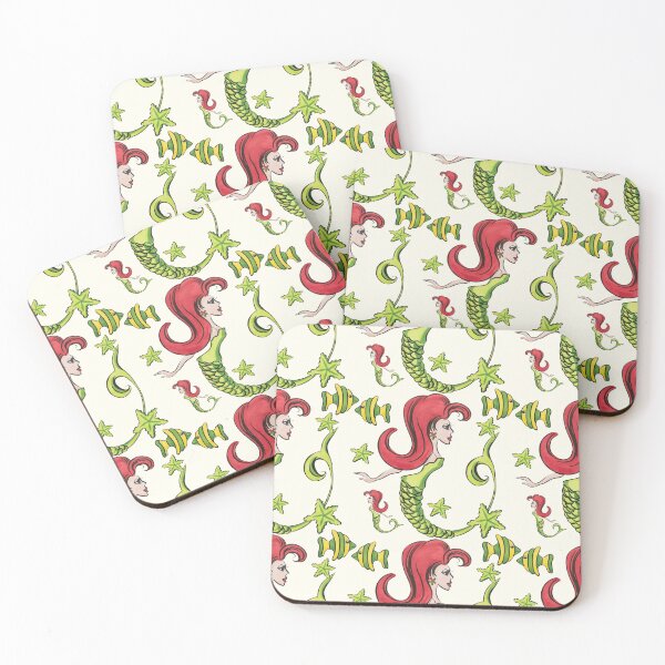 Item preview, mermaid and sea inhabitants designed and sold by Bazarovaart.