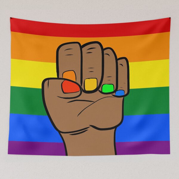 Item preview, Raised Fist Gay - Tan Hand designed and sold by pikafelix.