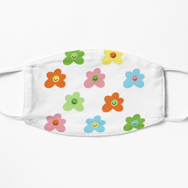 Golf le fleur inspired flower smiley pattern Flat Mask
