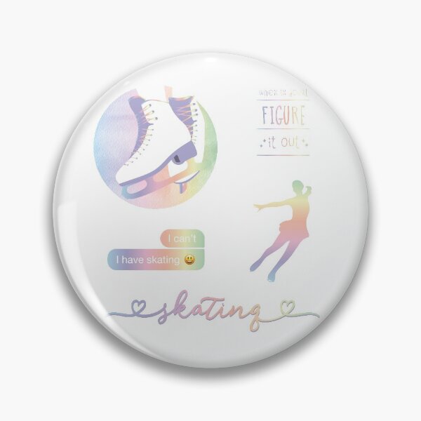 Item preview, Pastel Rainbow Watercolor Ice Skater, Figure Skating Sticker Pack designed and sold by The-Goods.