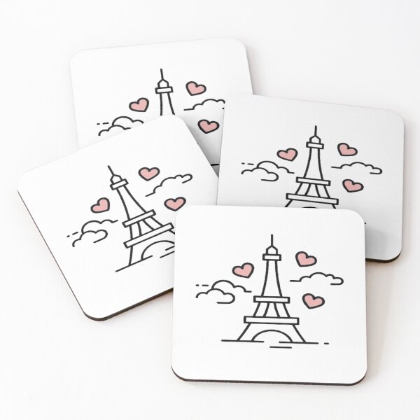 Item preview, I love Paris, Eiffel Tower - Digital Drawing - Color designed and sold by Gatsbird Design.
