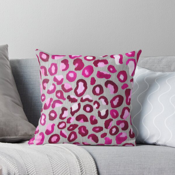 Item preview, Pink-Aquarell-Leopard-Druck auf grauem Holz designed and sold by Tangerine-Tane.