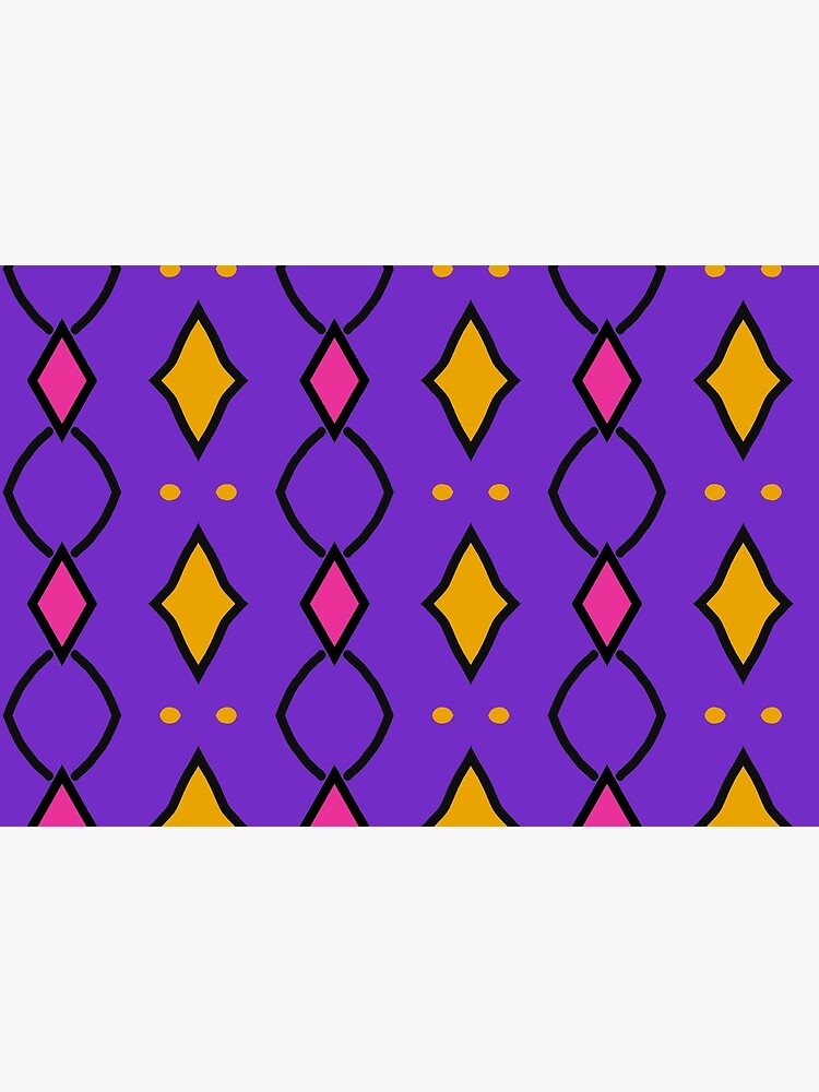 « Losanges jaunes et roses sur fond violet » par patricmouth