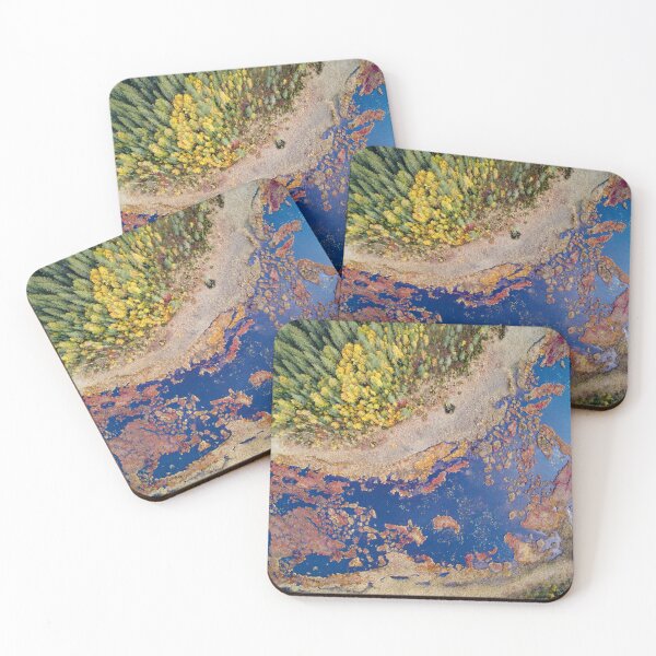 Item preview, Birdseye view of colourful wetland,mire and autumn forest. - Landscape designed and sold by RolandWidin.