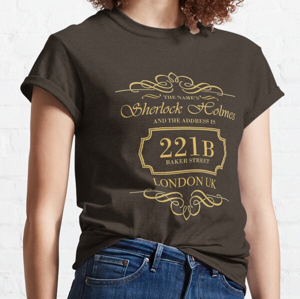 Sherlock zitiert 221B Baker St. Britischer Detektiv Vintage literarische Geschenke Classic T-Shirt