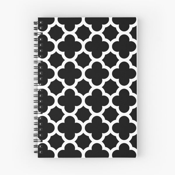 Item preview, Black and White Quatrefoil Pattern designed and sold by shabzdesigns.