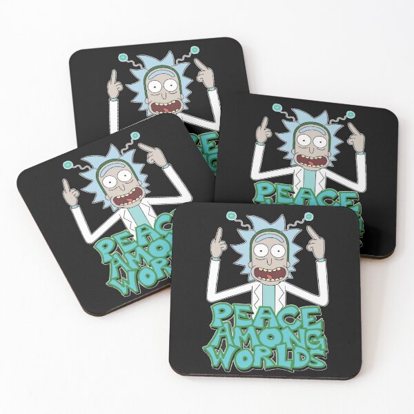 Rick and Morty "Peace Among Worlds" Coasters (Set of 4)