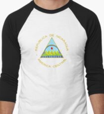 Armoiries du Nicaragua T-shirt baseball manches ¾