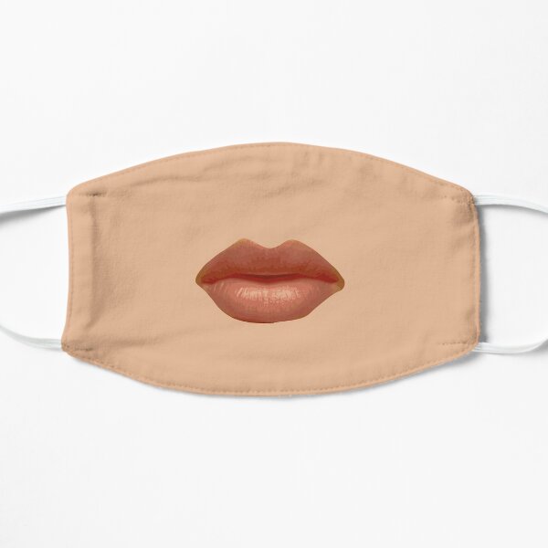 Lips on Light Skin Tone Mask Flat Mask