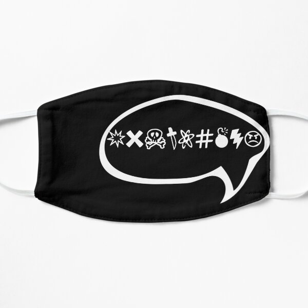 Cartoon curses white design Mask