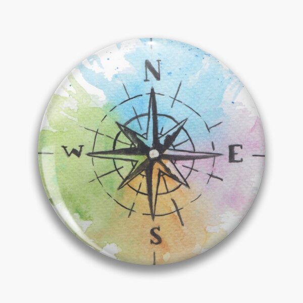 Item preview, Beautifully Hand-Painted, Watercolour Compass Dail designed and sold by Becca Simone.