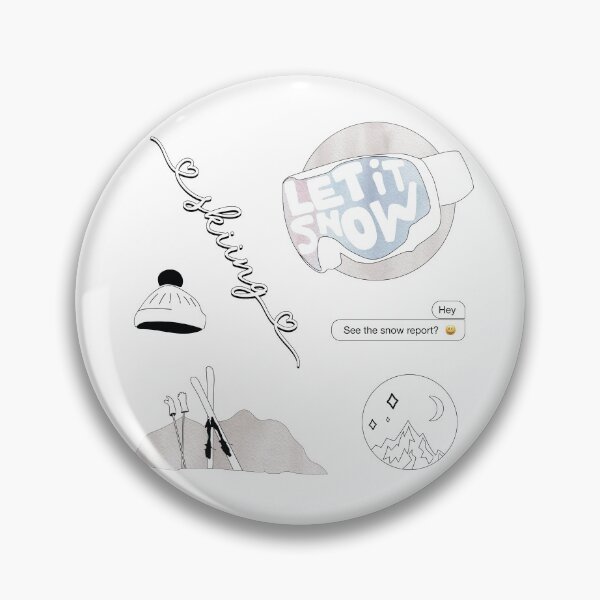 Item preview, White Watercolor Ski and Skiing Pack designed and sold by The-Goods.