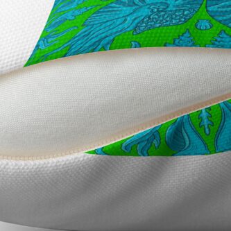 Alternate view of Designer Nautilus - Green/Blue Floor Pillow