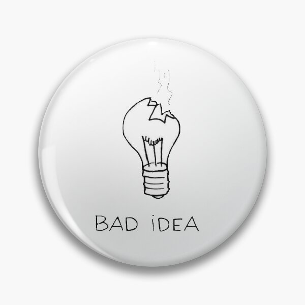 Item preview, Bad Idea - Digital Drawing - B&W designed and sold by Gatsbird Design.