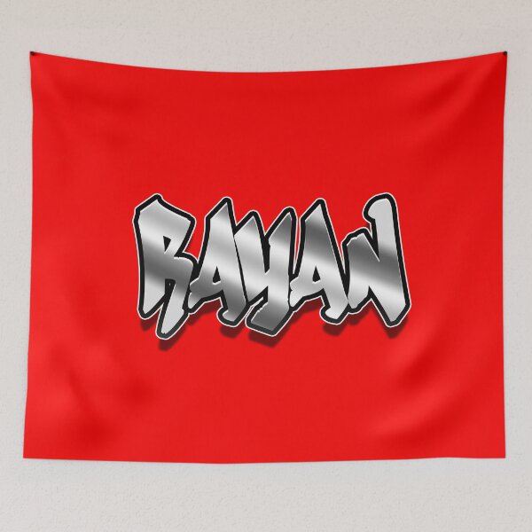 Item preview, "Rayan" in Graffiti style metal effect designed and sold by geograffeur.