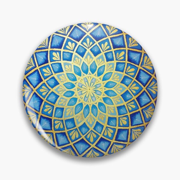 Item preview, Mandala Dorada Violeta Azul designed and sold by Sunfreestar.