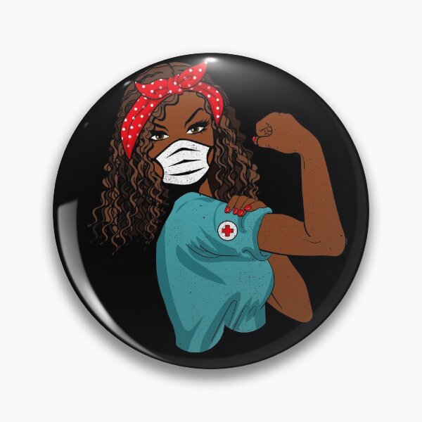 Item preview, Retro Black Nurse with Mask designed and sold by Tingsy.