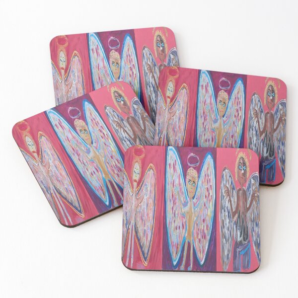 Item preview, my 3 medium size white, arabic and black angels designed and sold by ThereseLyssia.