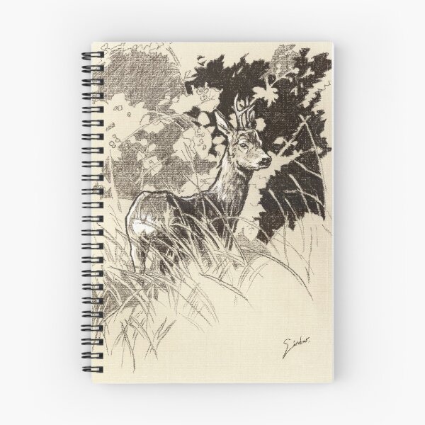 Item preview, Roebuck in the field drawing designed and sold by SakalDesign.
