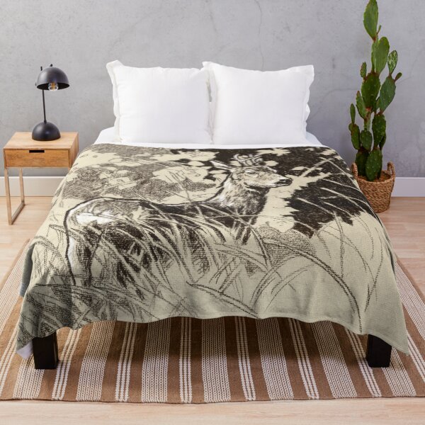 Item preview, Roebuck in the field drawing designed and sold by SakalDesign.