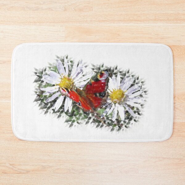 Item preview, two daisies with a butterfly designed and sold by rhnaturestyles.