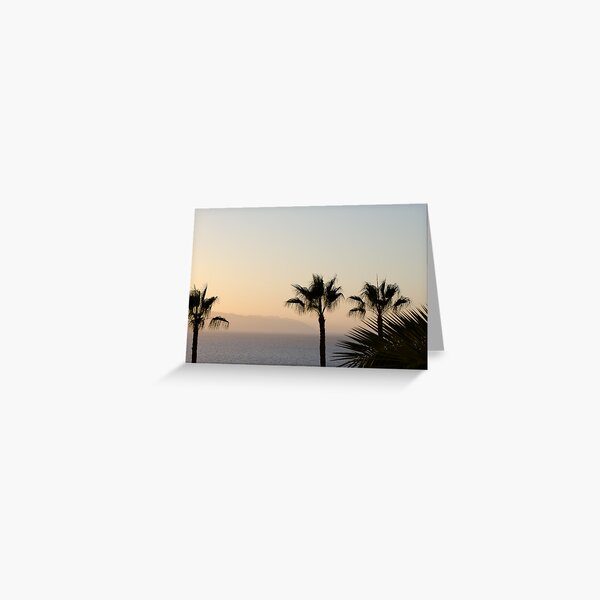 Sunset over Los Gigantes and Puerto Santiago Greeting Card