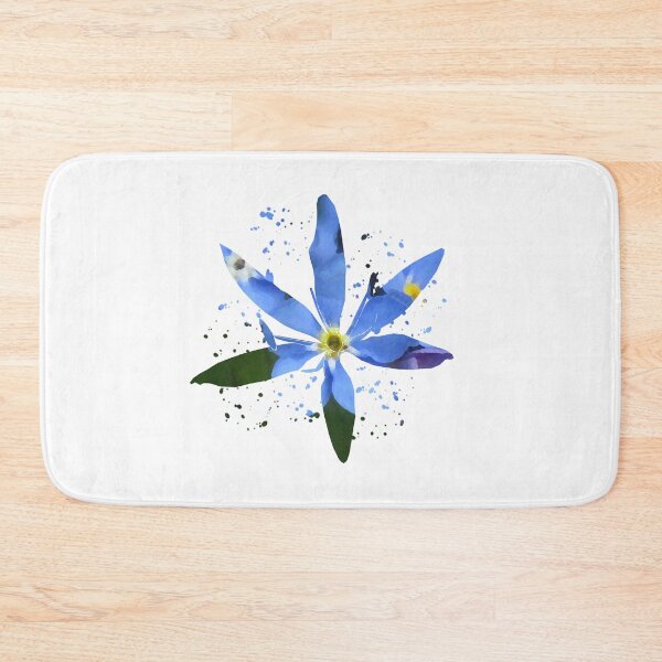Item preview, blue flowers painting with splashes of color designed and sold by rhnaturestyles.