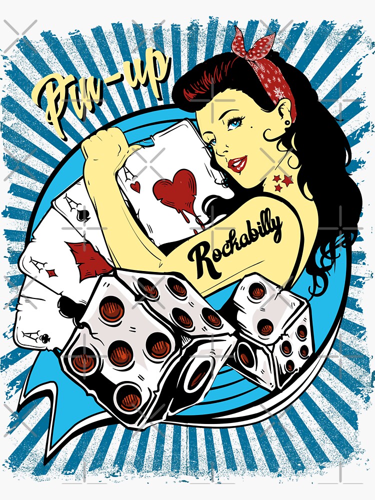 Rockabilly Pin Up Girl Vintage Classic Rock and Roll Music Sock