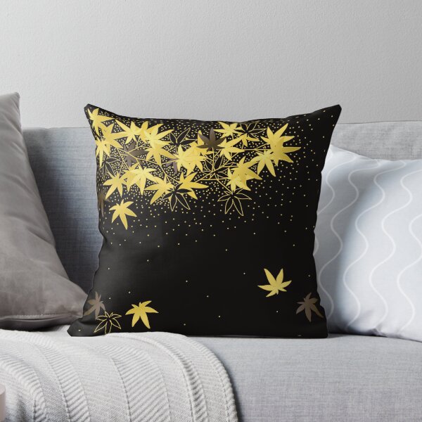 Makie-Style of maple Throw Pillow