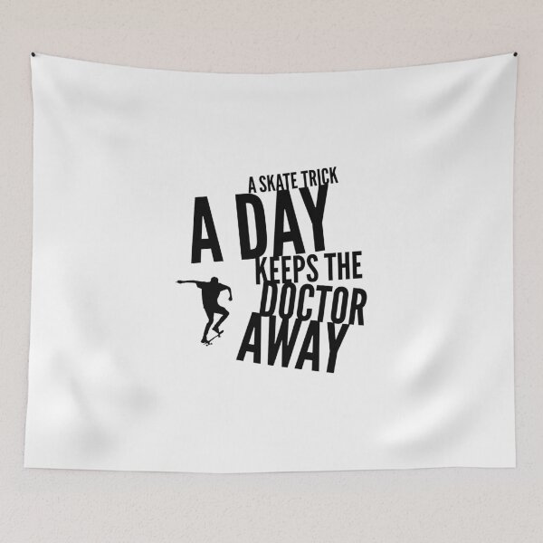 Item preview, A Skate Trick A Day Keeps The Doctor Away - Black text designed and sold by Slicki.