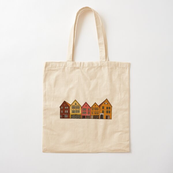 Item preview, colorful houses, Bergen, Norway designed and sold by tsiguidou.