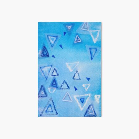 Triangles - Abstract Art Work With Stitching Art Board Print