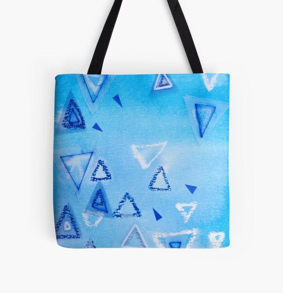 Triangles - Abstract Art Work With Stitching All Over Print Tote Bag