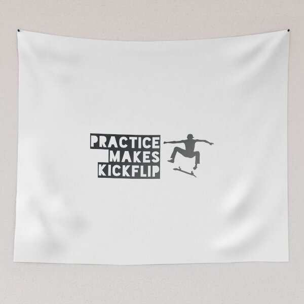 Item preview, Practice Makes Kickflip - Black text edition designed and sold by Slicki.