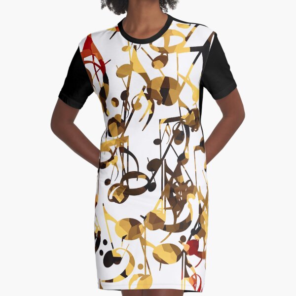 Music (Musical Notes) Graphic T-Shirt Dress