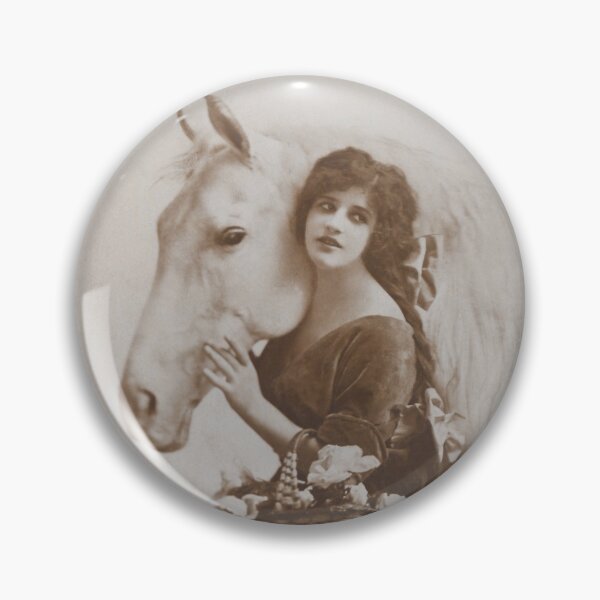 Item preview, Vintage Woman with Horse Sepia Photograph designed and sold by Vintage-TM.