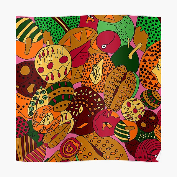 Peaches, Pears and Plums Poster