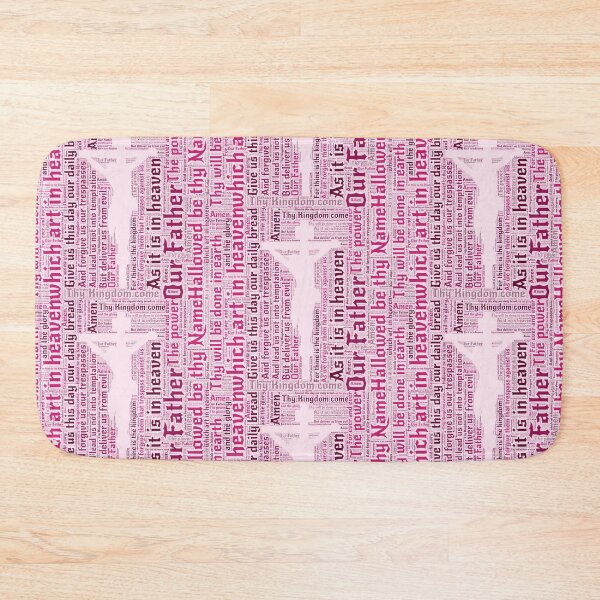 Item preview, Lord's Prayer - English - Pink designed and sold by HeckaDoodleDo.