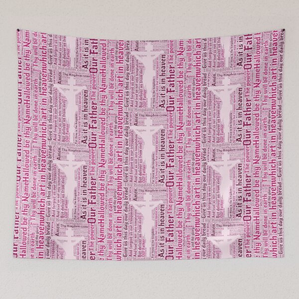 Item preview, Lord's Prayer - English - Pink designed and sold by HeckaDoodleDo.