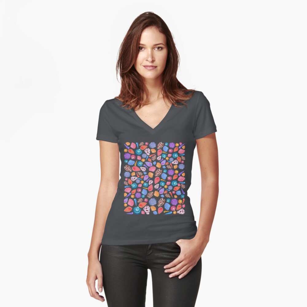 Item preview, Fitted V-Neck T-Shirt designed and sold by Gypsopani.